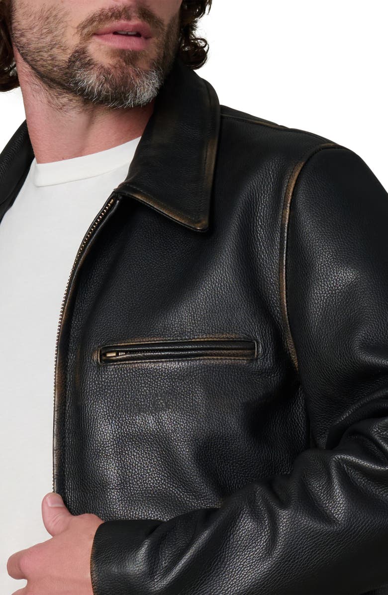 Joe's Rider Leather Jacket, Alternate, color, Cognac Sanded