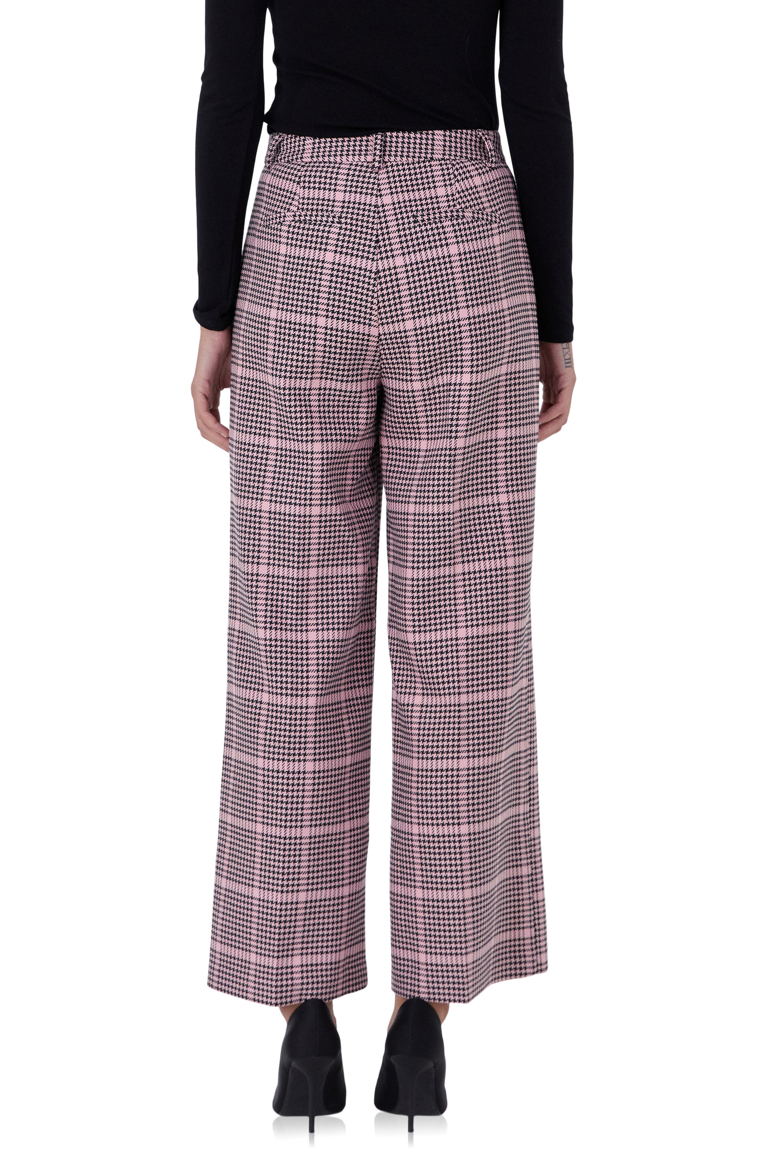 Houndstooth Check High Waist Pants - image 2
