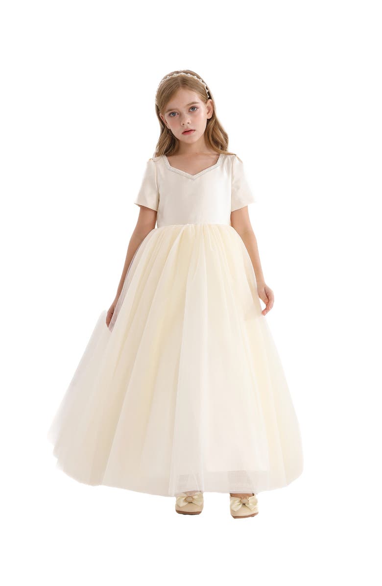 Tulleen Yvette Dress, Main, color, Ivory