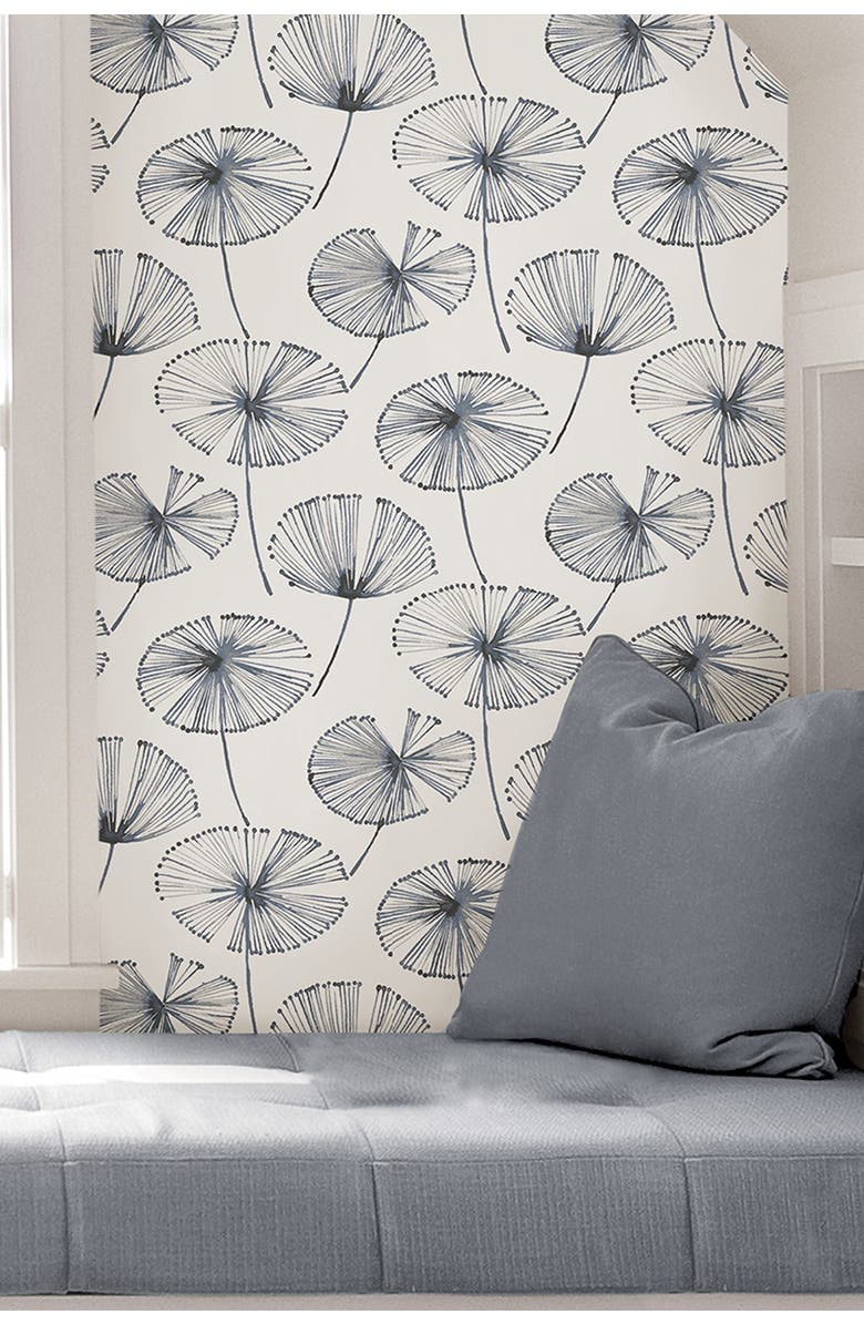 Wallpops Aya Peel and Stick Wallpaper, Main, color, Blue