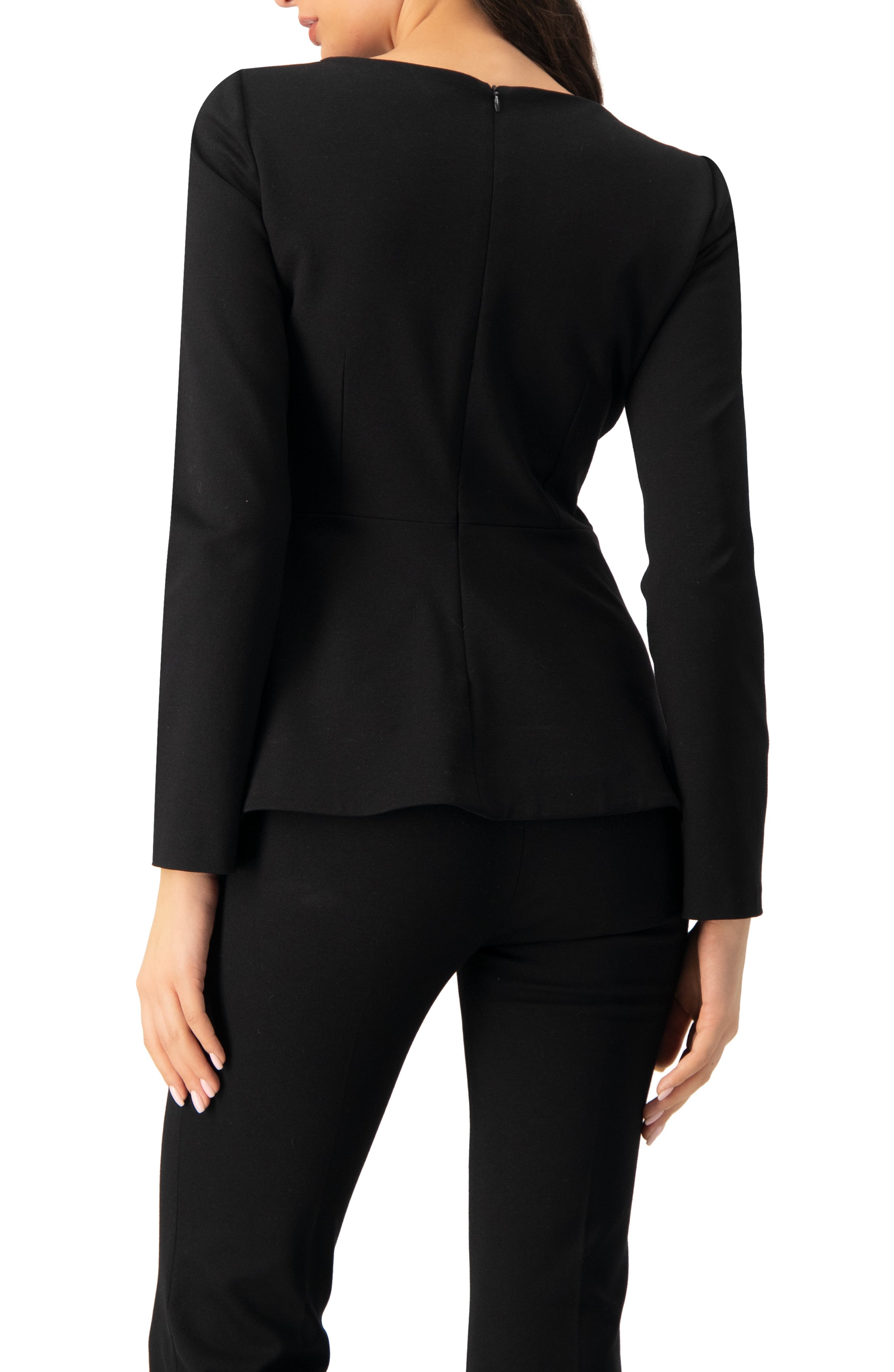 Straight Blouse with Back Zipper - image 2