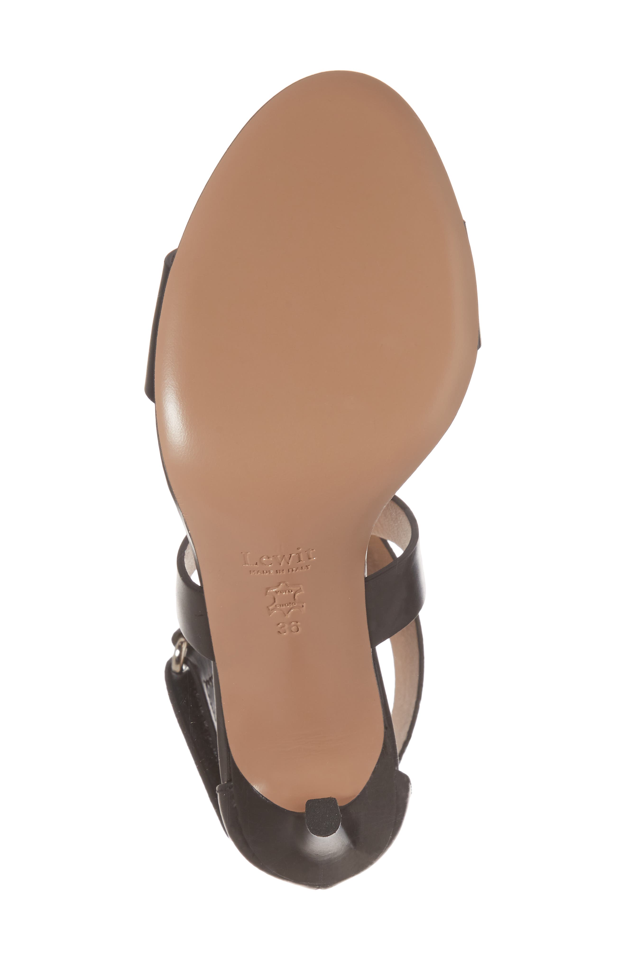 Lewit Isa Sandal, Alternate, color, Black Leather