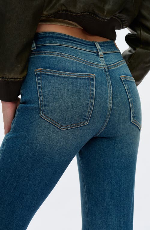 Bayeas Mid Rise Bootcut Jeans In Blue