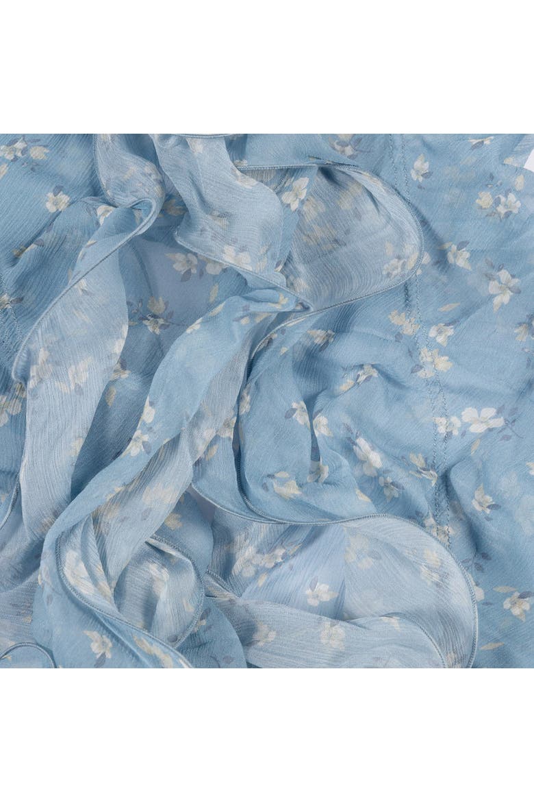 Floral Double Ruffle, Alternate, color, Blue