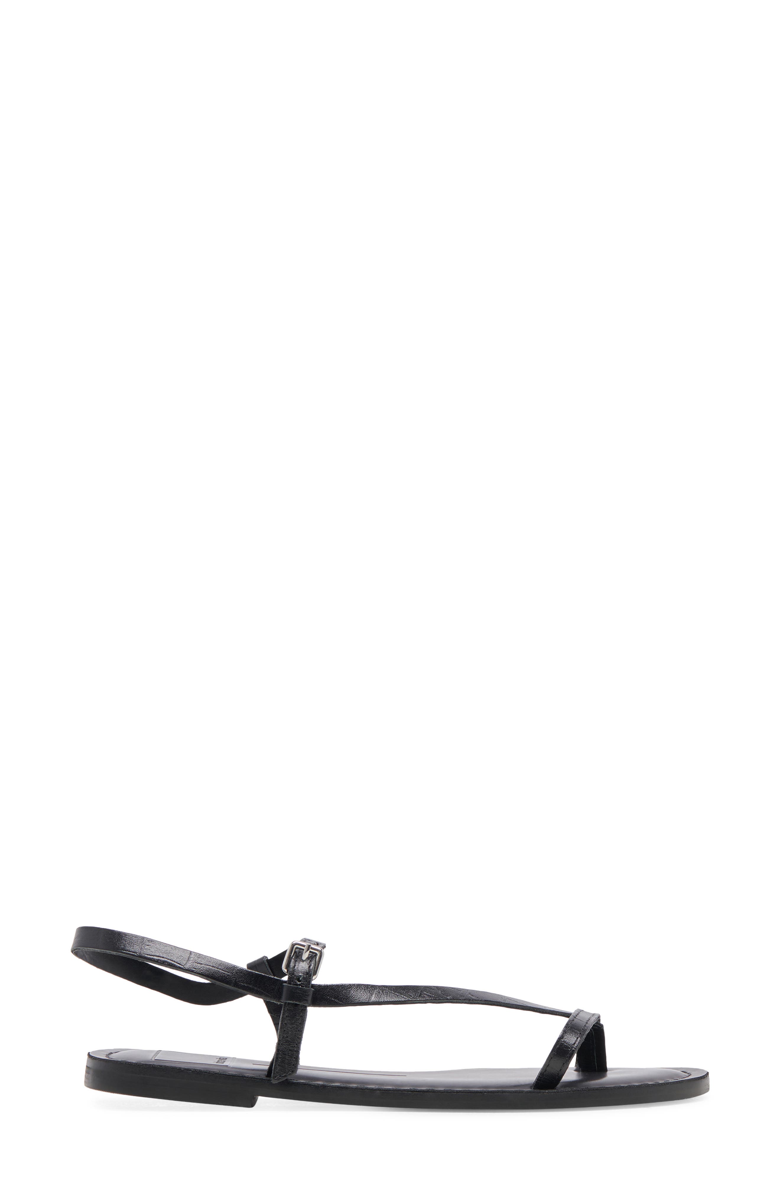 Dolce Vita Wandre Flat Sandal, Alternate, color, Noir