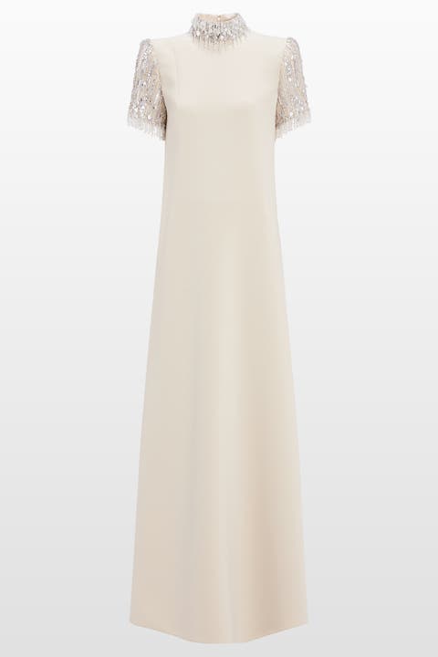 Edie Sequin-Embellished High-neck Maxi Dress