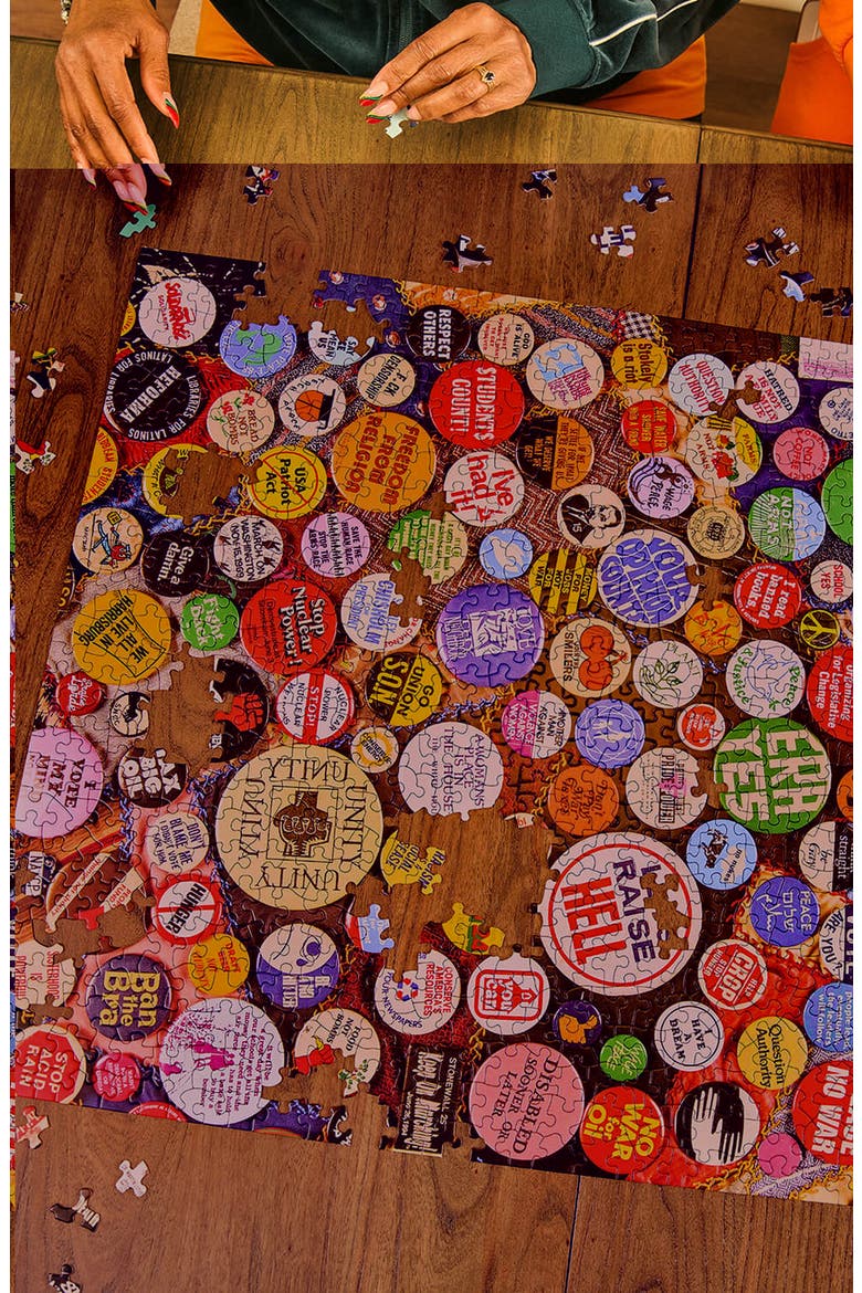 Pieceful Protest 1000-piece Jigsaw Puzzle, Alternate, color, Bright Yellow
