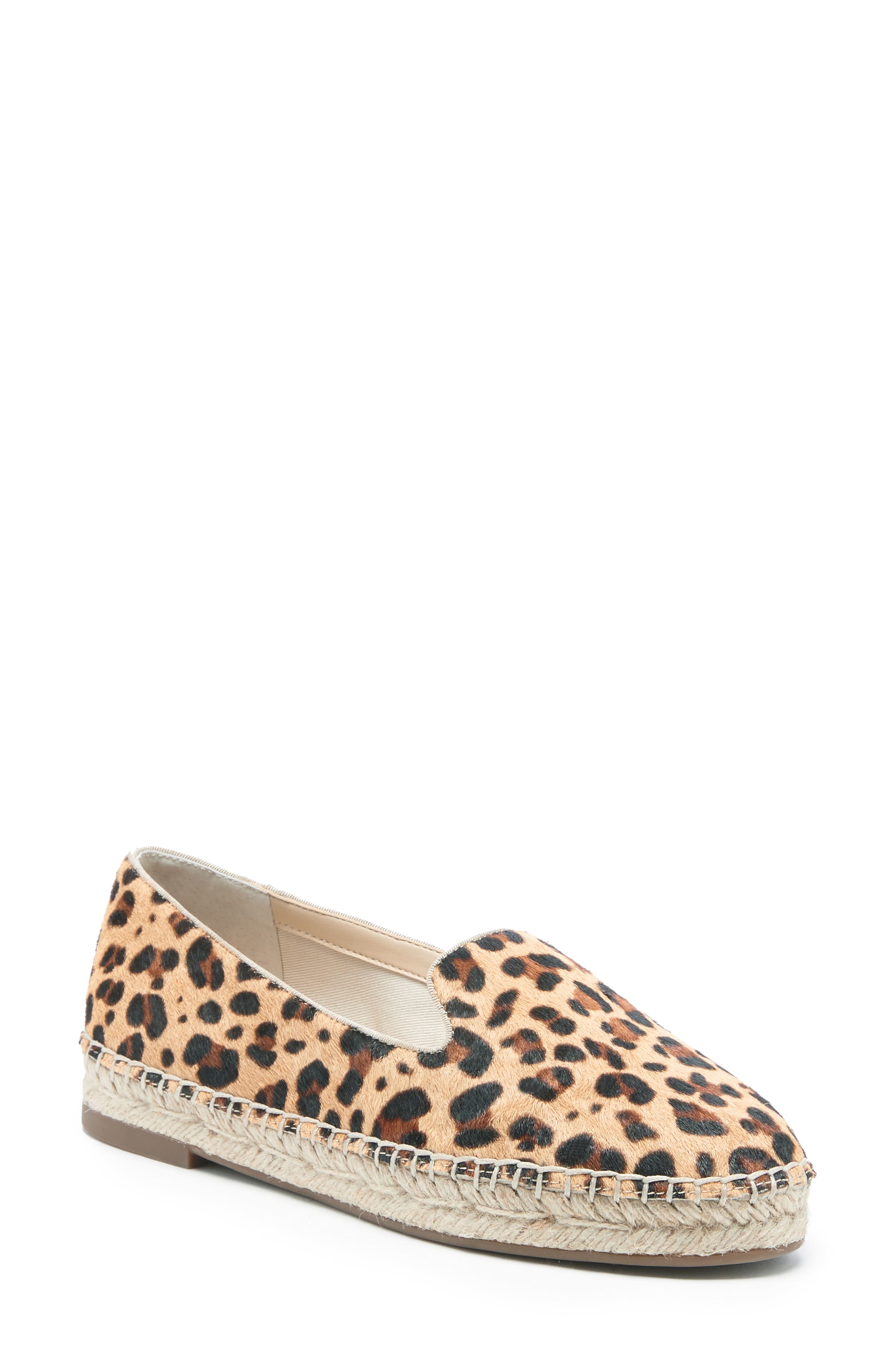 Sammah Espadrille Loafer, Main, color, TAN LEOPARD CALF HAIR