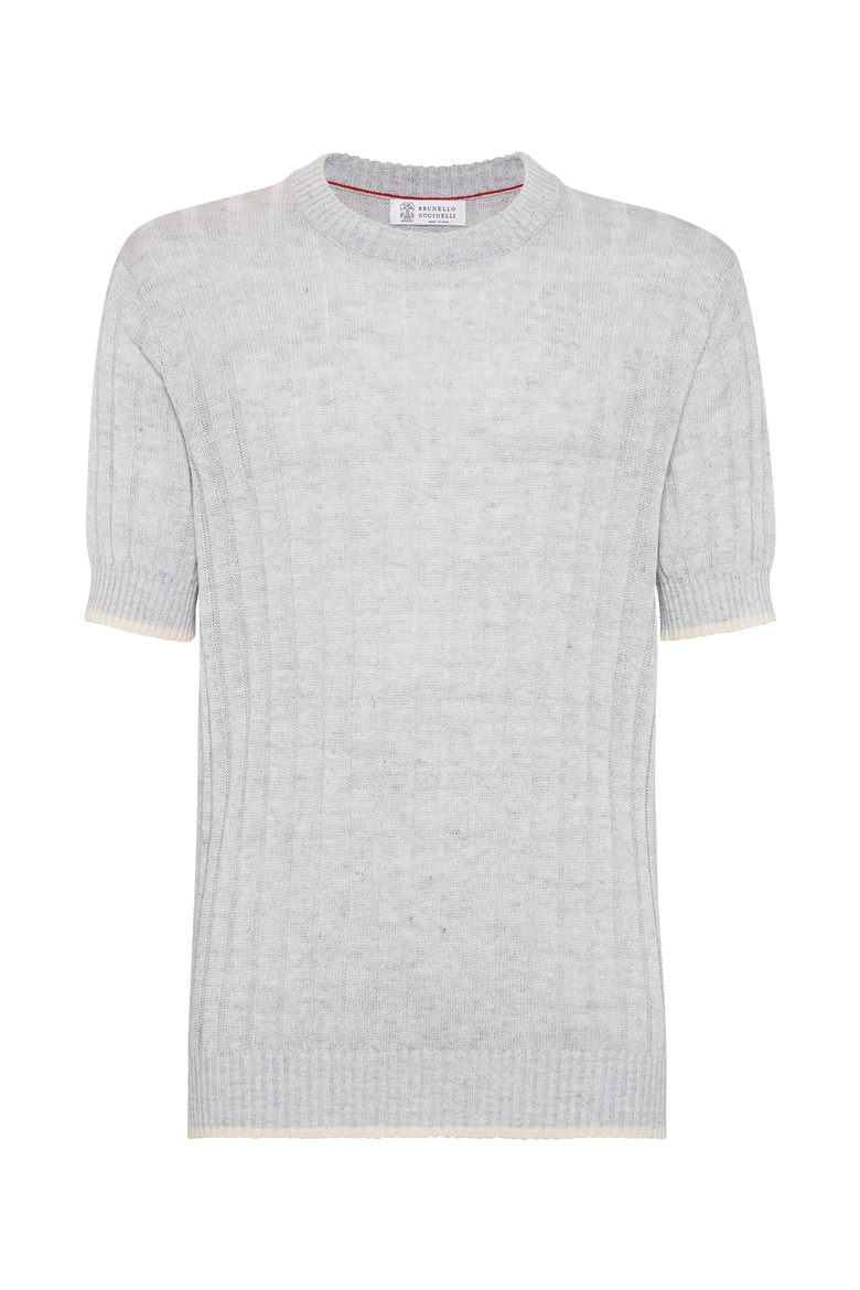 Knit T-shirt, Main, color, Fog