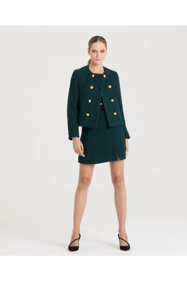 Juliet Wool Boucle Jacket, Alternate, color, Deep Forest Green