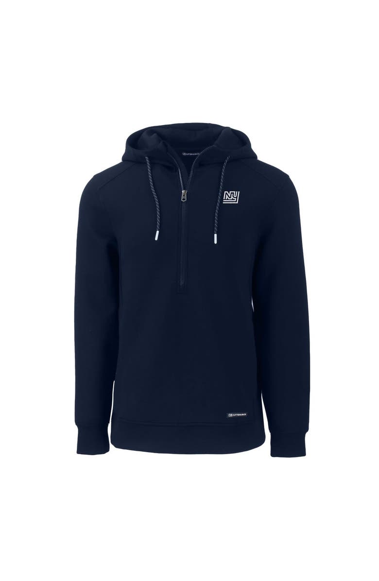 Cutter & Buck Men's Cutter & Buck Navy New York Giants Throwback Roam Eco Half-Zip Recycled Pullover Hoodie, Alternate, color, Navy