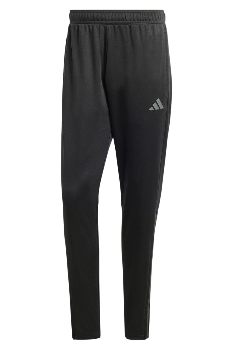 Sereno AEROREADY 3-Stripes Sweatpants, Alternate, color, BLACK/ GREY SIX