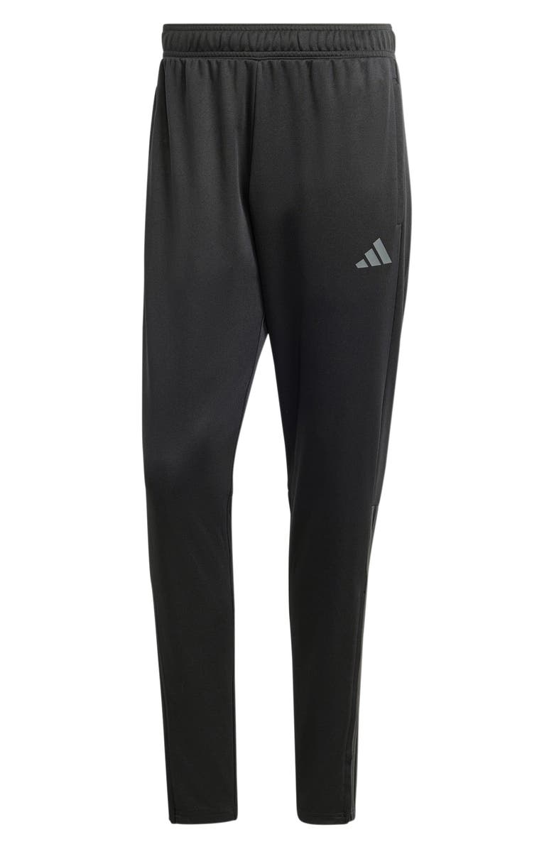 adidas Sereno AEROREADY 3-Stripes Sweatpants, Alternate, color, Black/ Grey Six