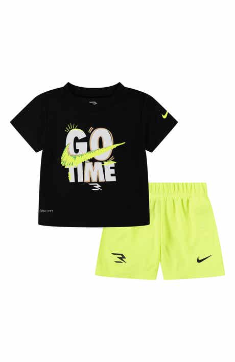 3 Brand Littles Go Time Graphic T-Shirt & Shorts Set