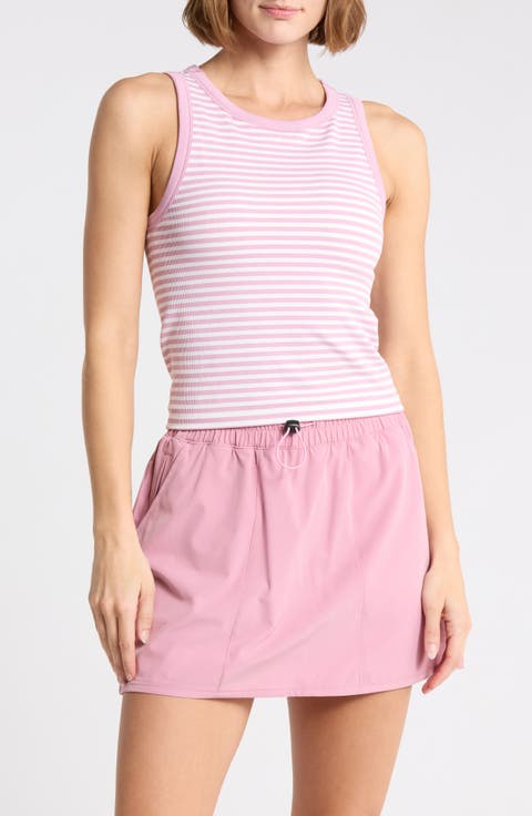 Seamless Ribbed Striped Tank