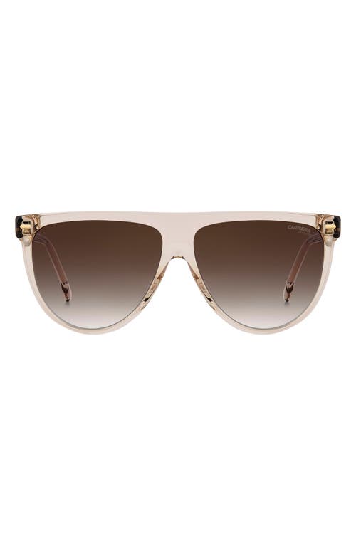 Carrera Eyewear 60mm Gradient Flat Top Sunglasses In Nude/brown