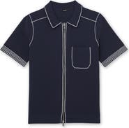 Reiss Blake Piped Zip Shirt
