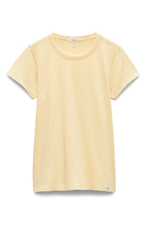 Rag & Bone The Slub Organic Pima Cotton T-shirt In Yellow