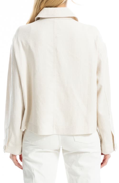Max Studio Double Breasted Twill Jacket In Natural