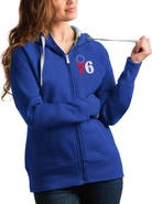 ANTIGUA Women's Antigua Royal Philadelphia 76ers Victory Full-Zip Hoodie