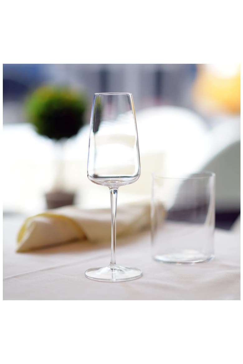 Talismano 13.5 oz. Prosecco/Champagne Flutes, Set of 4, Alternate, color, CLEAR