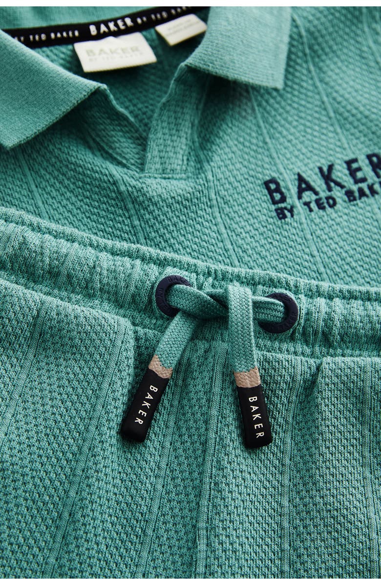 Baker by Ted Baker Kids' Logo Detail Textured Top & Shorts Set, Alternate, color,