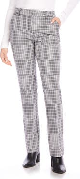 Karen Kane Plaid High Waist Straight Leg Pants