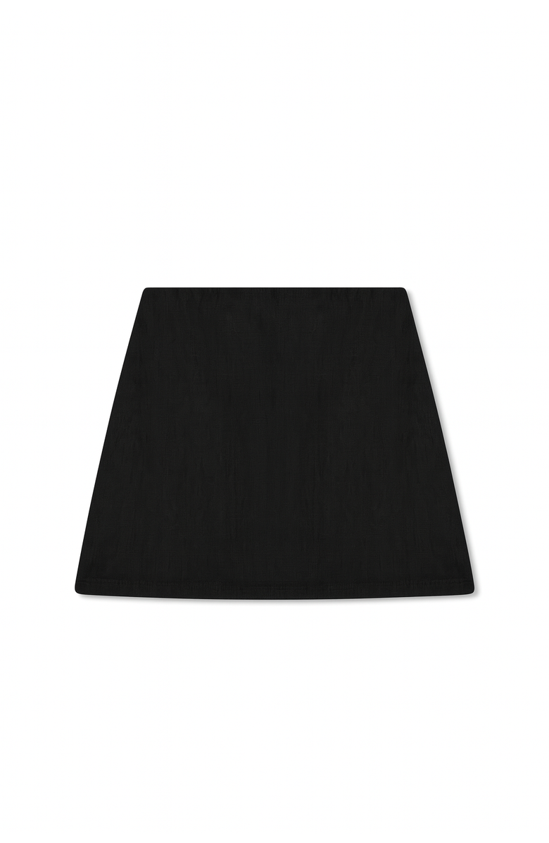 VIR VITA Ines Linen Mini Skirt, Main, color, Black
