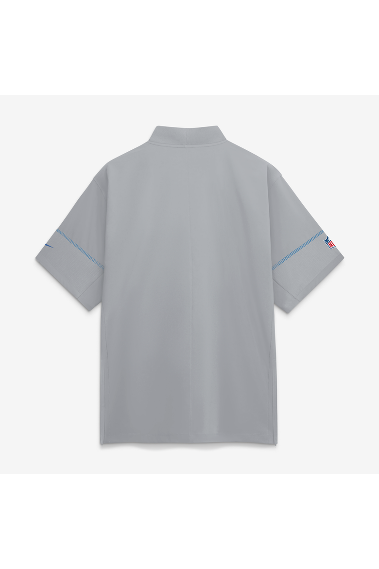 Men's Nike Gray Detroit Lions Sideline Short Sleeve Quarter-Zip Coaches Jacket, Alternate, color, Gray