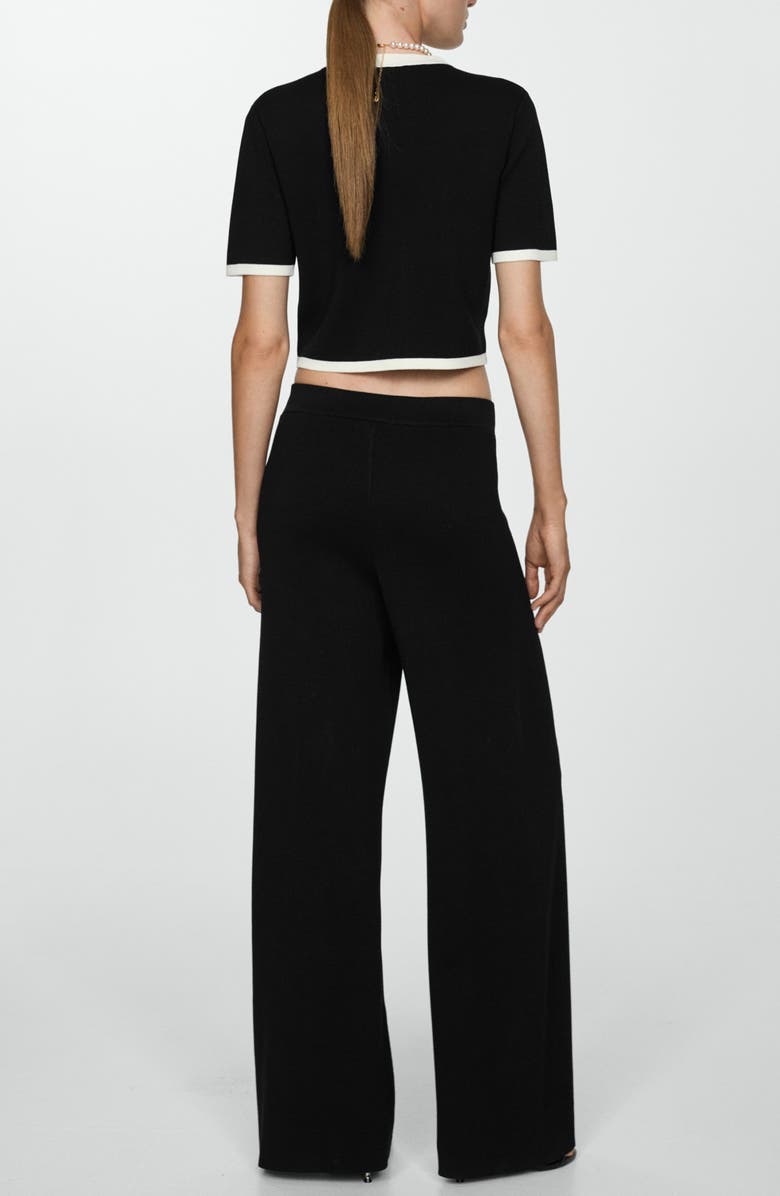 MANGO Wide Leg Knit Pants, Alternate, color, 