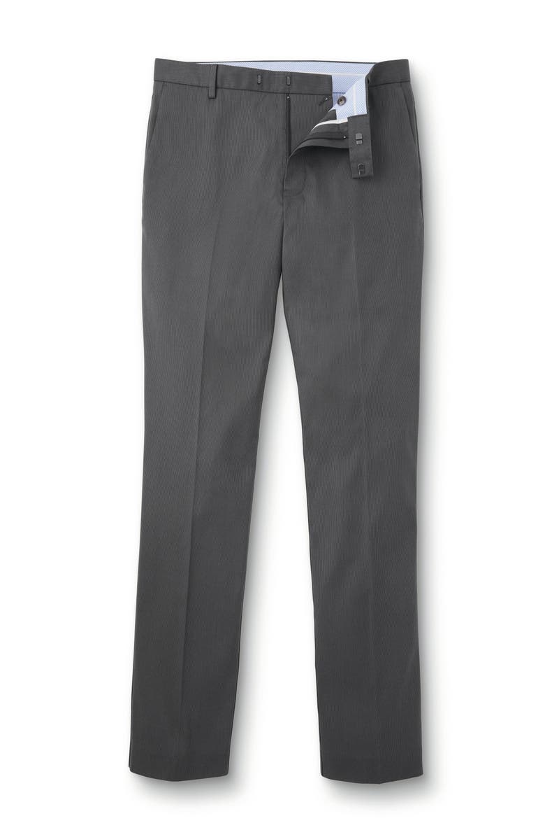 Charles Tyrwhitt Slim Fit Smart Texture Pants, Alternate, color, Charcoal Grey