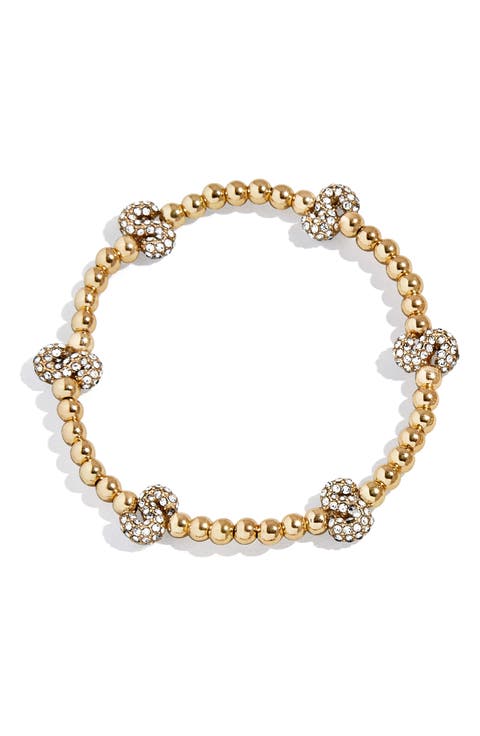 Pavé Pisa Station Beaded Bracelet