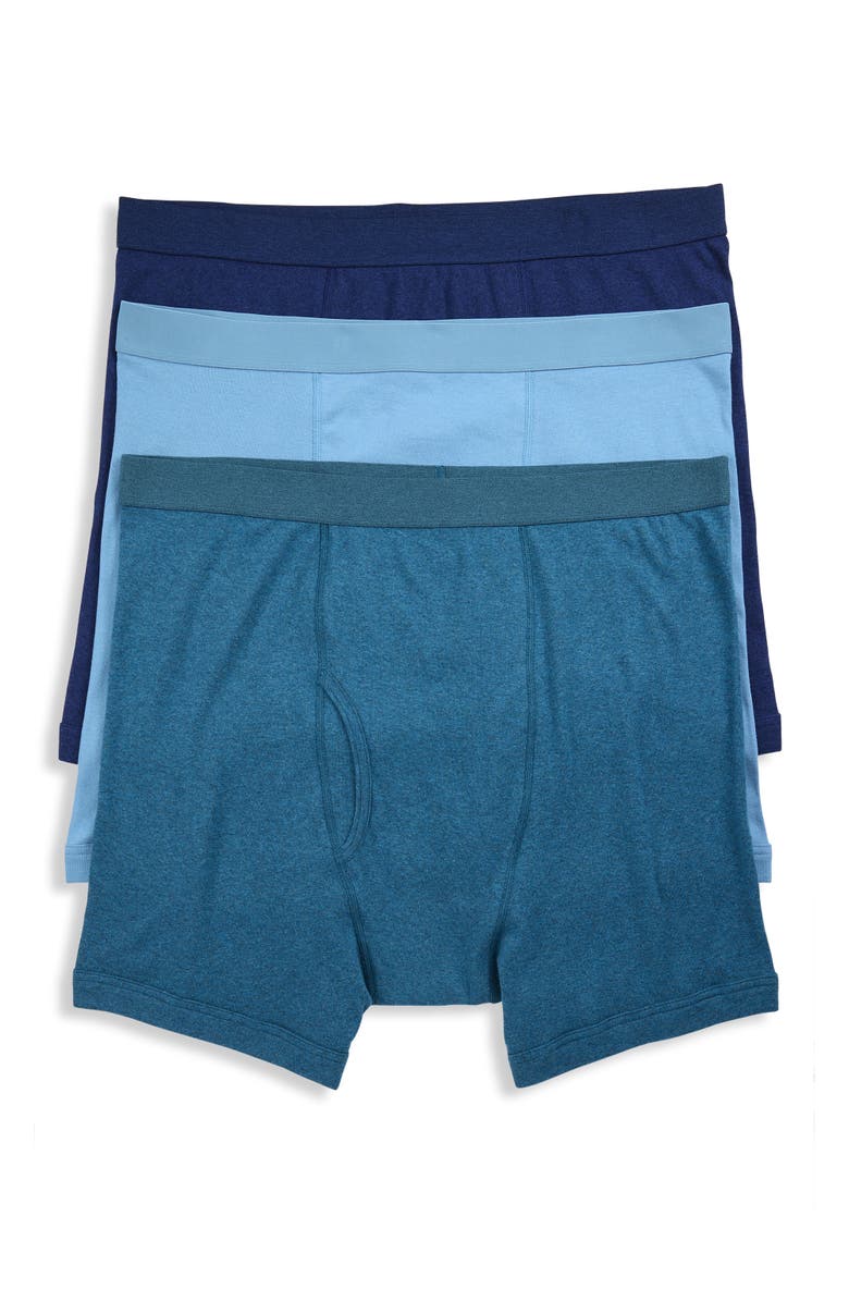 Harbor Bay by DXL Big & Tall 3-pk Heathered Boxer Briefs, Main, color,
