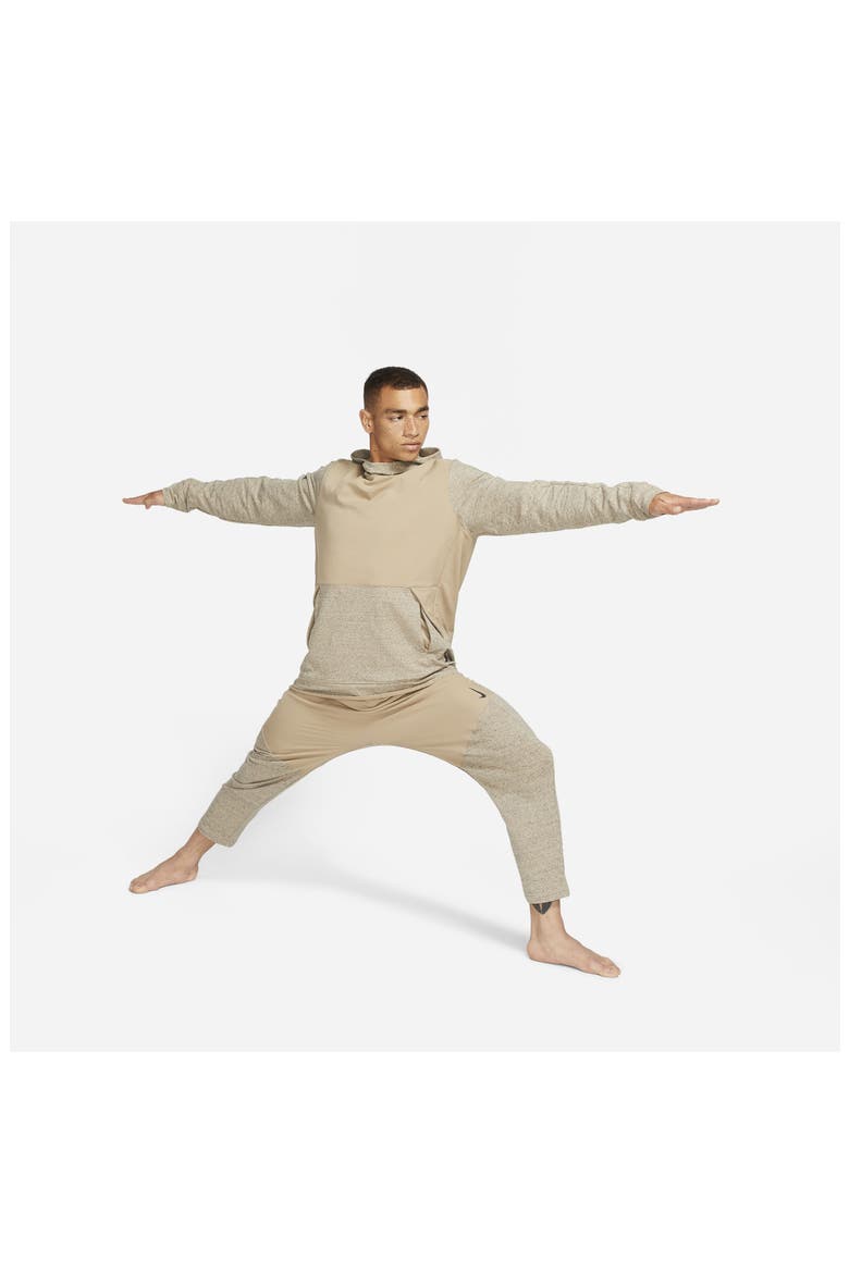Dri-FIT Yoga Hoodie, Alternate, color, STONE/ HEATHER/ KHAKI