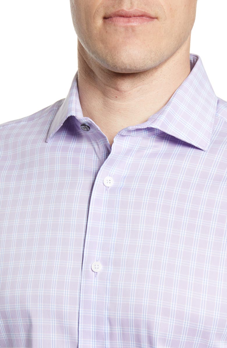 Psycho Bunny Slim Fit Stretch Non-Iron Plaid Dress Shirt, Alternate, color, 