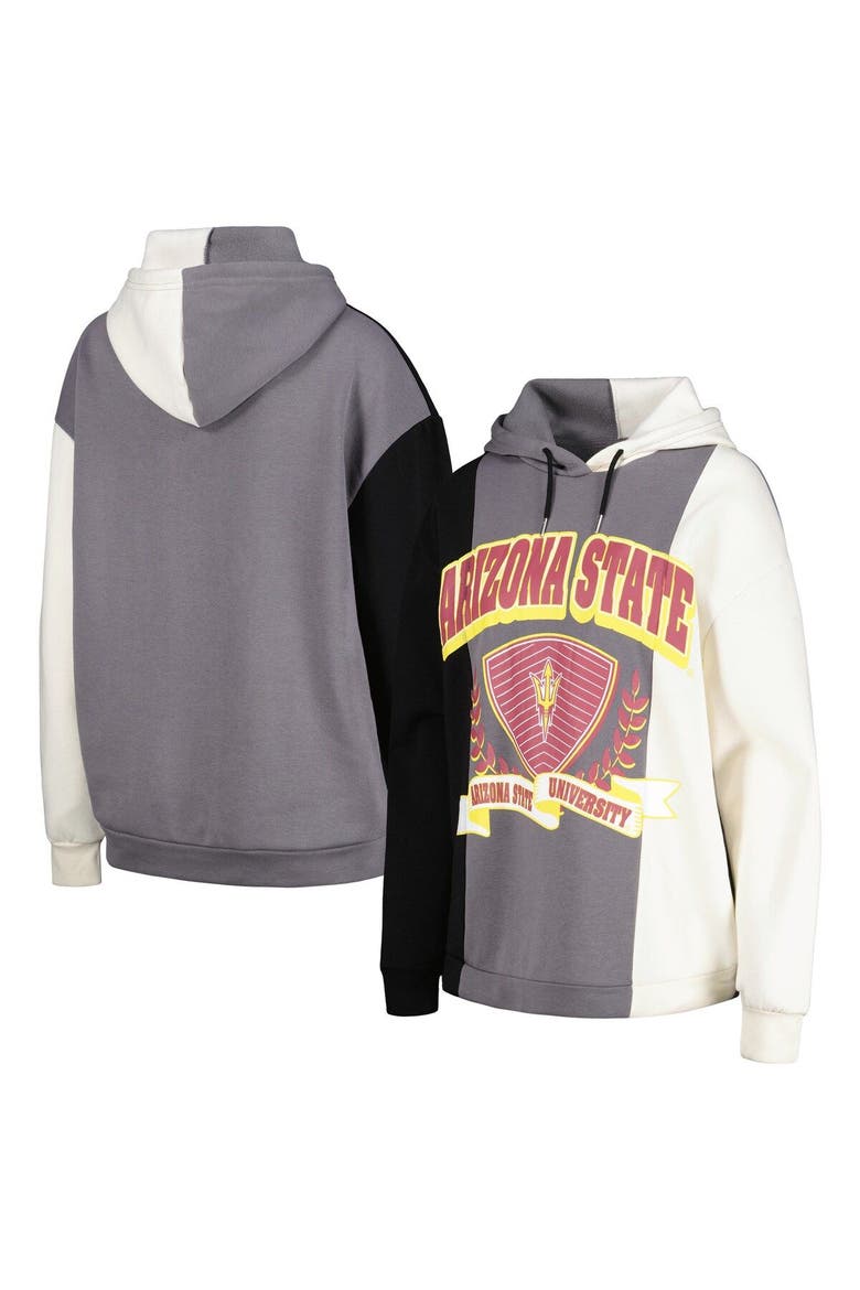 Women's Gameday Couture Black Arizona State Sun Devils Hall of Fame Colorblock Pullover Hoodie, Main, color, Black