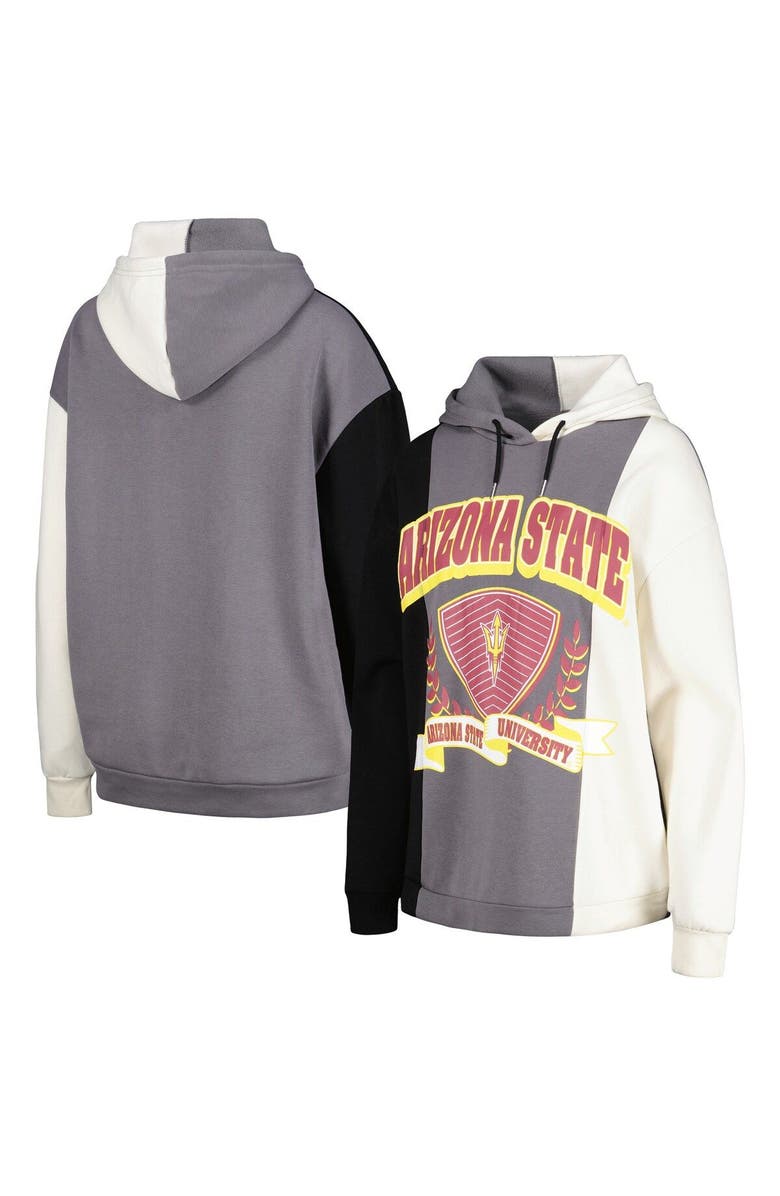 GAMEDAY COUTURE Women's Gameday Couture Black Arizona State Sun Devils Hall of Fame Colorblock Pullover Hoodie, Main, color, Black