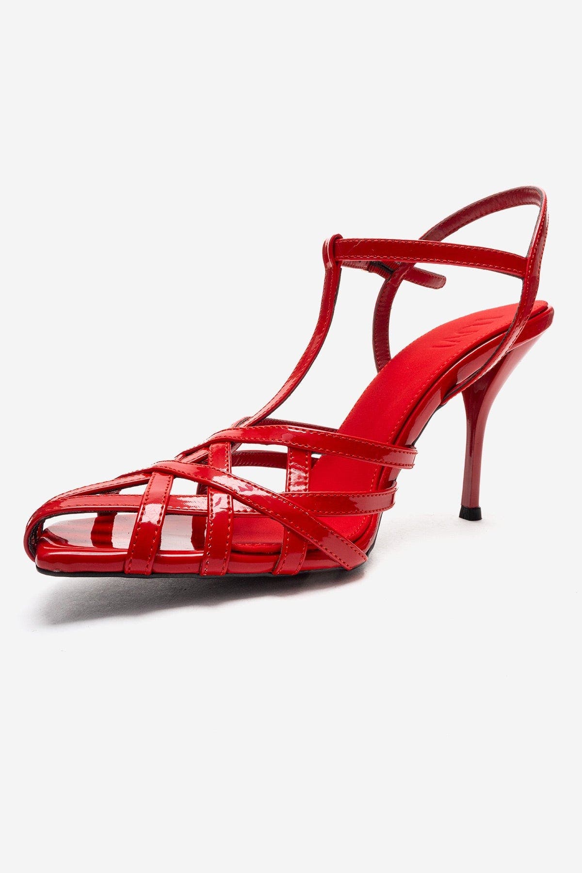 Allos Stiletto Sandal, Alternate, color, Red