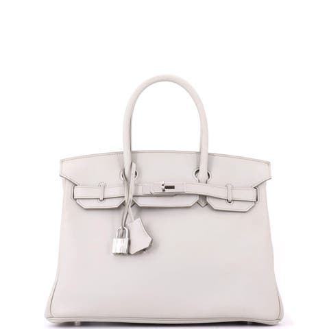 Birkin Handbag Light Swift with Palladium Hardware 30