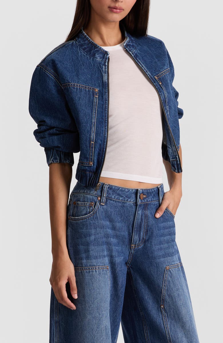 Alice + Olivia Mateo Denim Carpenter Jacket, Alternate, color, 
