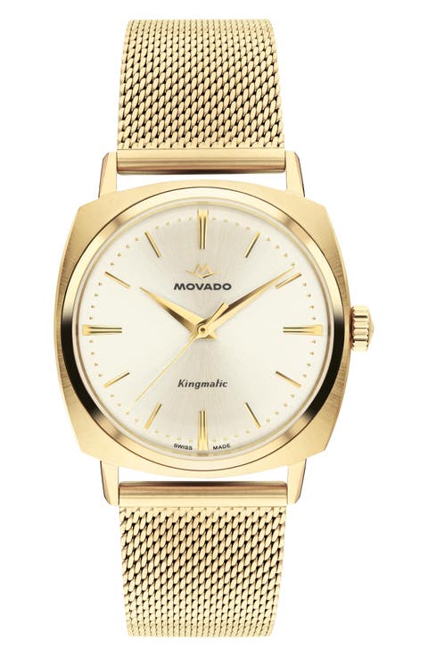 Kingmatic Automatic Mesh Strap Watch, 35mm