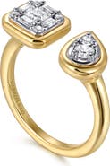 Gabriel & Co. 14k Gold Diamond Stackable Open Ring