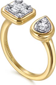 Gabriel & Co. 14k Gold Diamond Stackable Open Ring