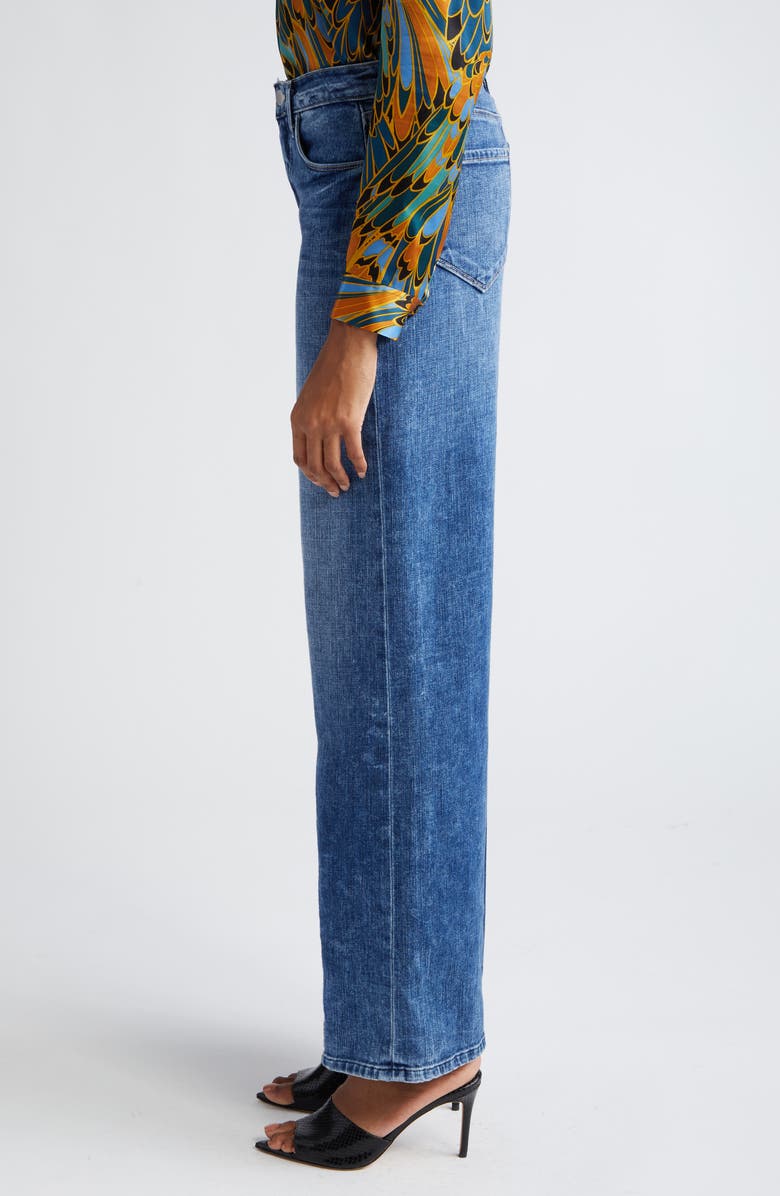 L'AGENCE Alicent High Waist Wide Leg Jeans, Alternate, color, 