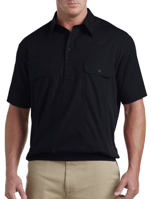 Harbor Bay by DXL Banded-Hem Polo Shirt in Navy  product