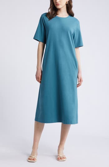 Nordstrom Stretch Cotton Midi T Shirt Dress Nordstrom