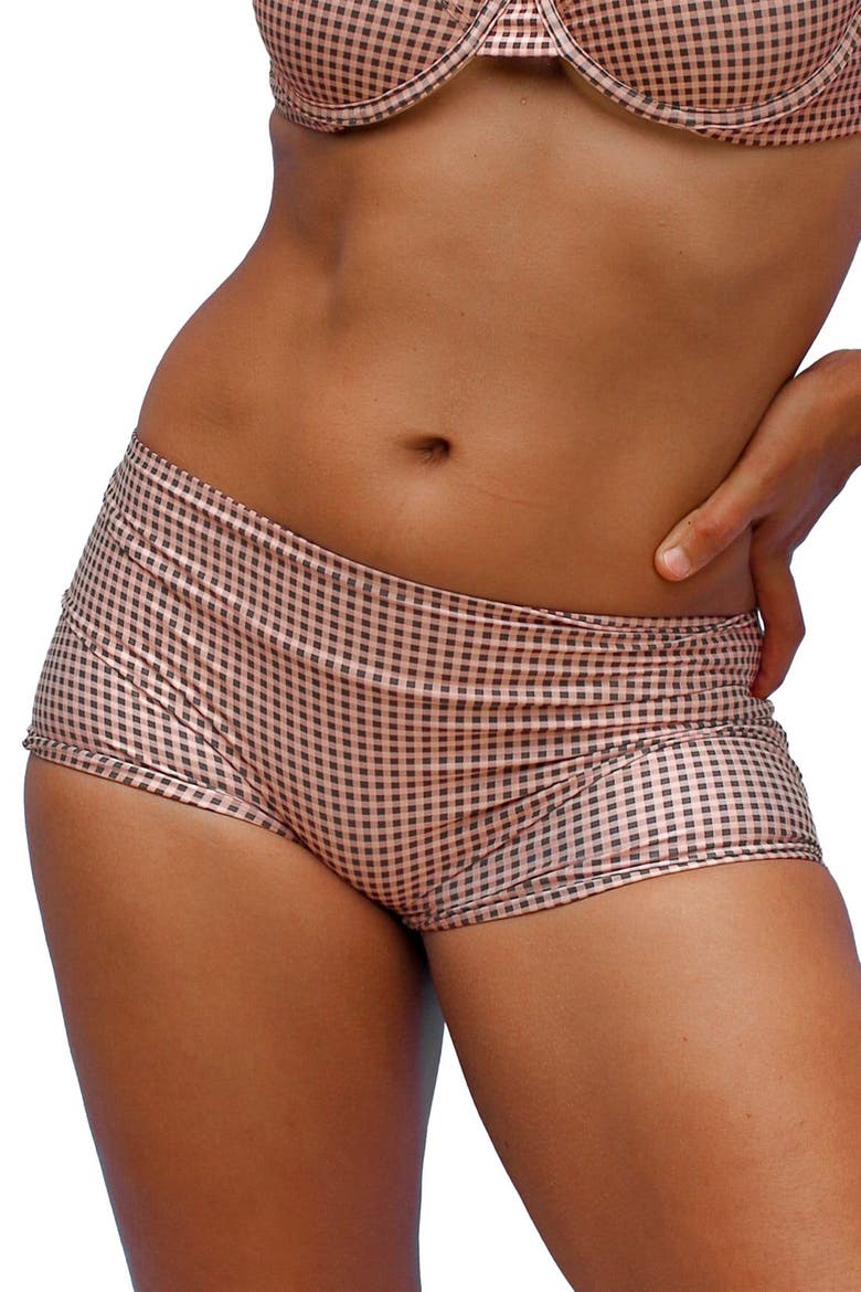 Olivia Swim Shorts, Alternate, color, Gingham