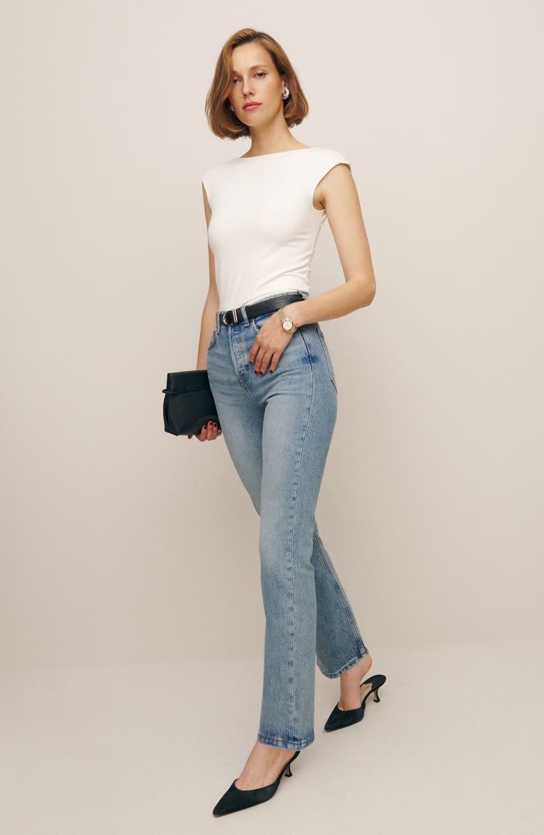 Reformation Cynthia High Waist Straight Leg Jeans, Alternate, color, 