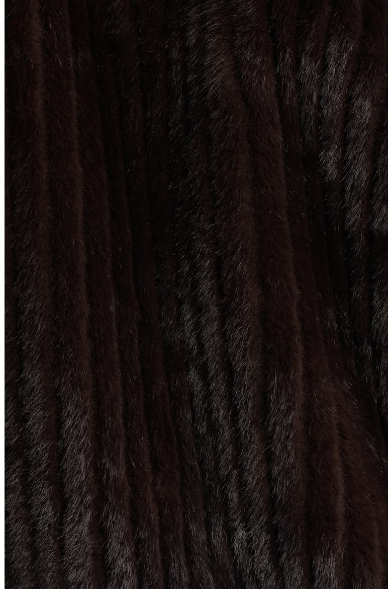 Striped Faux Fur Coat, Alternate, color, BROWN