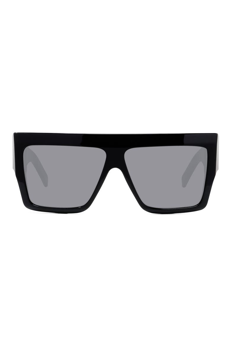 Bold 3 Dots Square Sunglasses, Main, color, SBLK/SMK